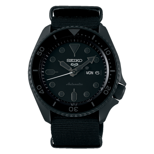Seiko 5 Sports Street Style Hard Coating / Black - Black / NATO